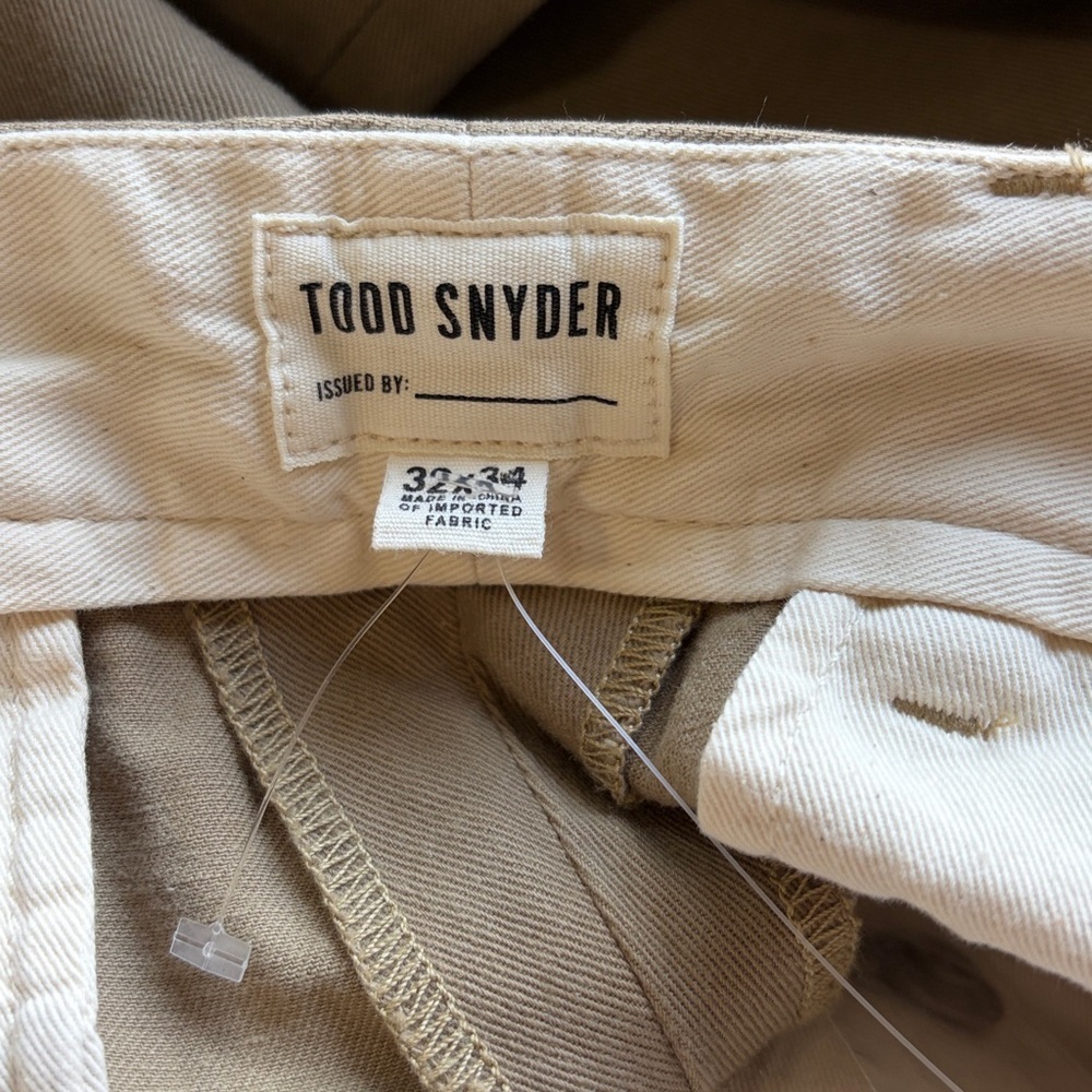 Todd Snyder Patch and Repair Selvedge Chino Khaki Japan Mens Sz 32/34 NEW - Picture 9 of 13